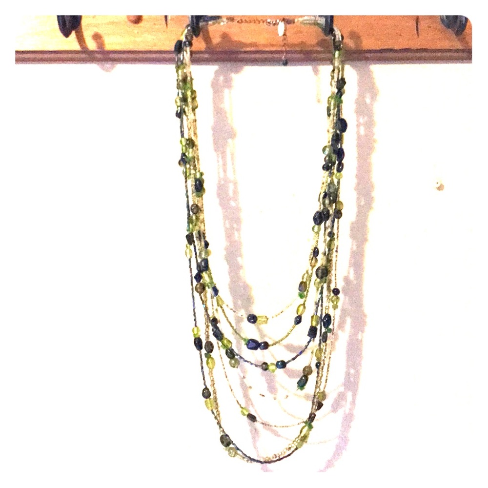 Green bead necklace